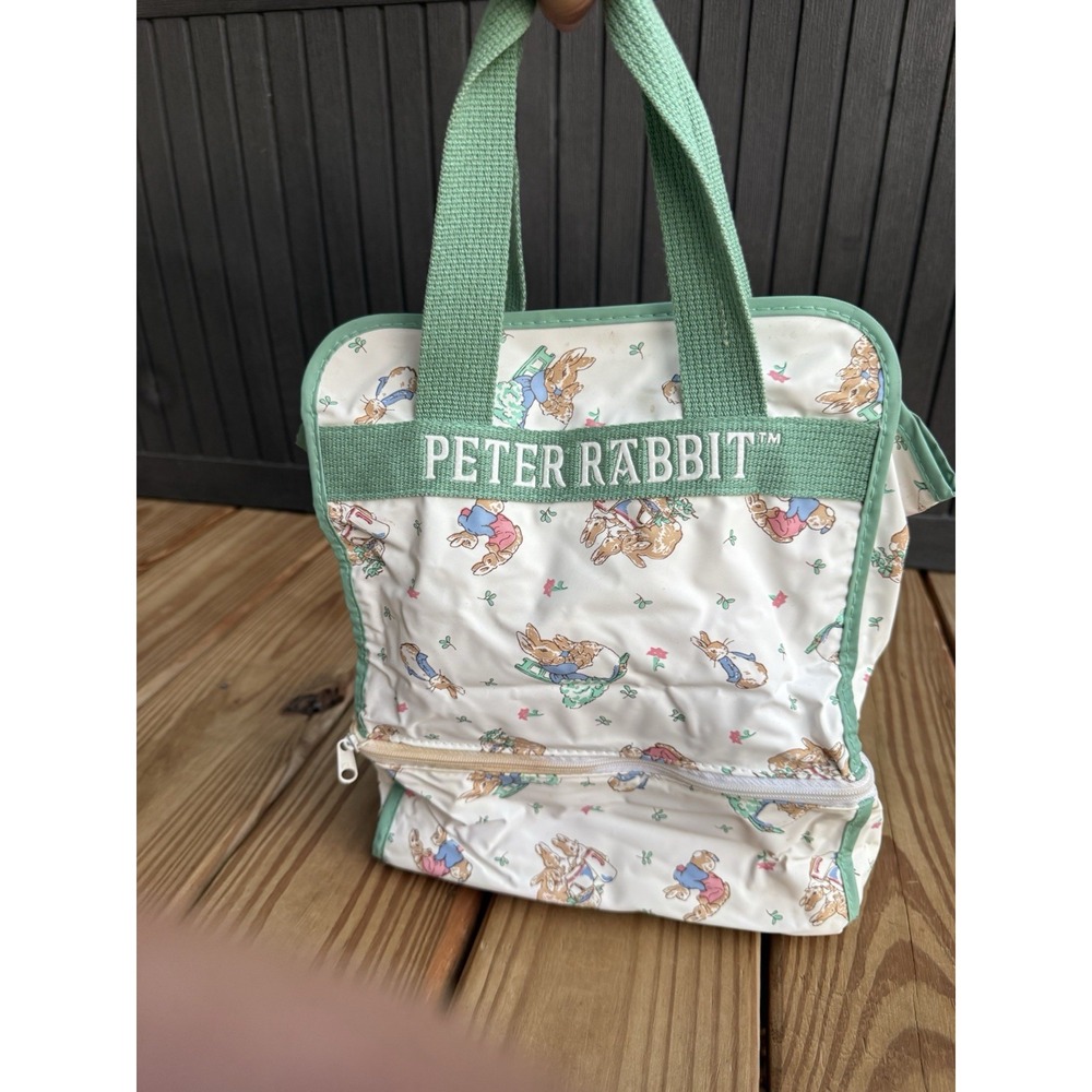 Vintage Peter Rabbit Beatrix Potter Vintage Diaper Bottle Formula Bag White Blue